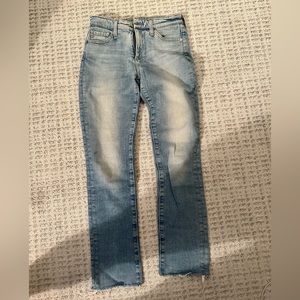 AG jeans, The Mari (straight leg), size 24, light wash, mid waist